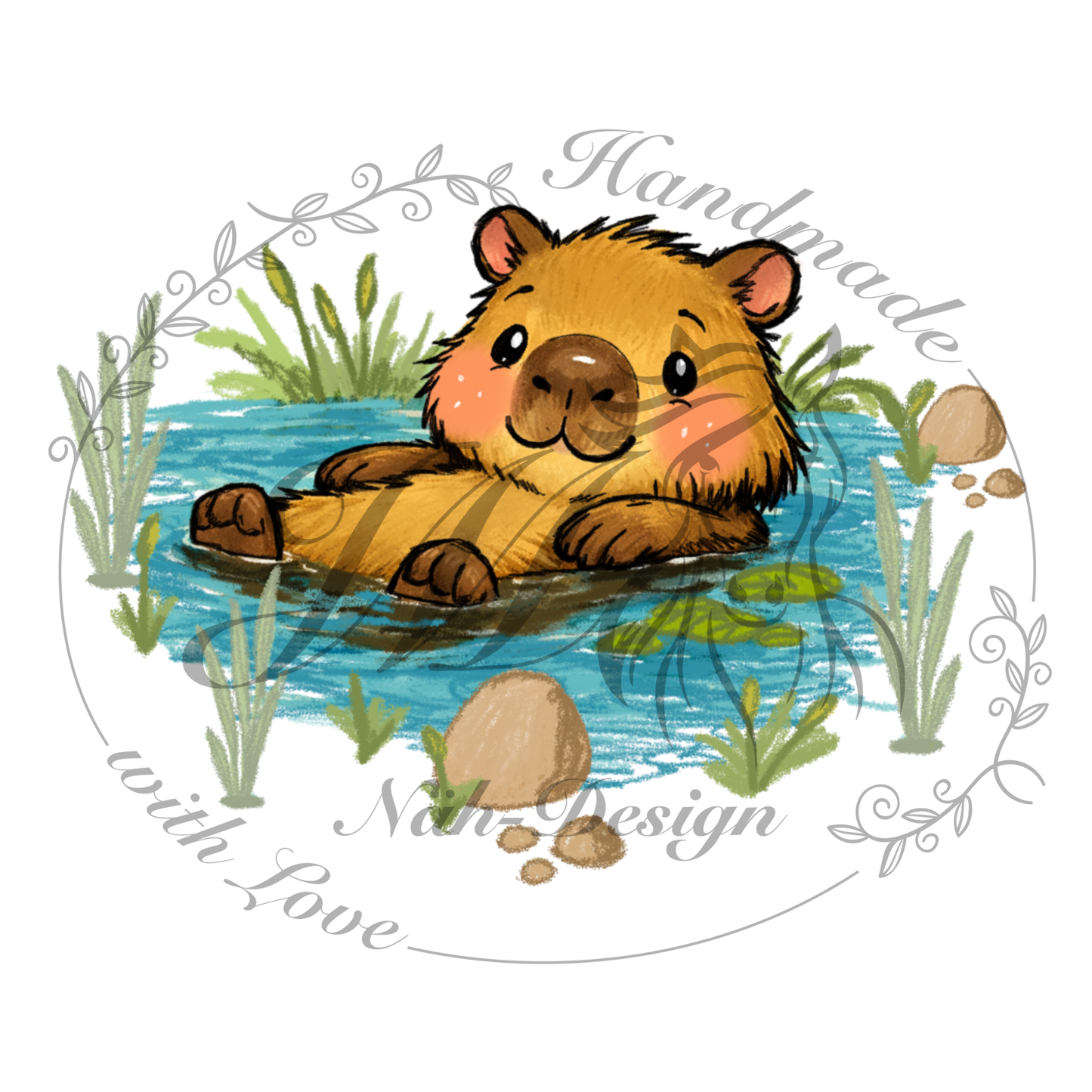Bügelbild Capybara / Capybara Welt