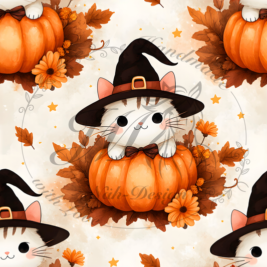 Katze mit Hexenhut