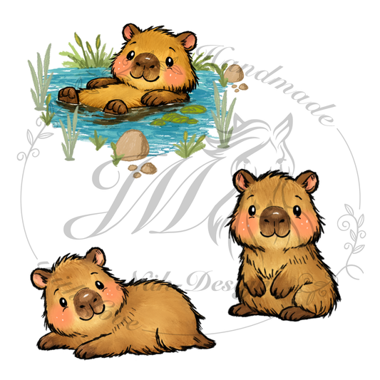 Bügelbild Capybara / Capybara Welt