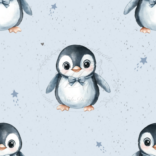 Lagerware - Kleiner Pinguin - 1 Meter Bio Jersey