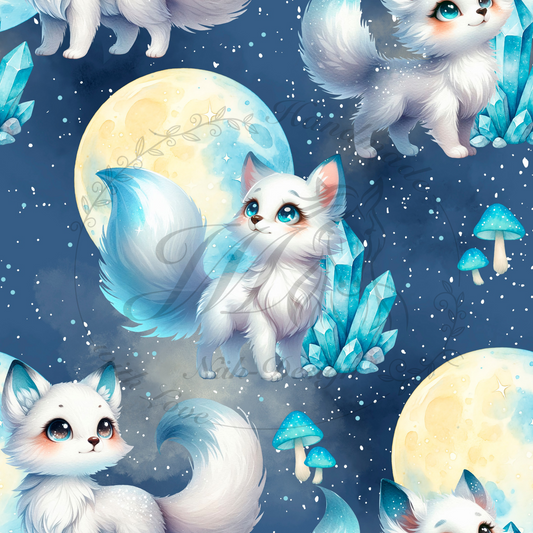 Lunar white fox