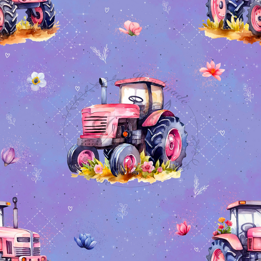 Lagerware - Traktor Girl - 0,5 Meter Bio French Terry