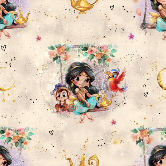 Lagerware - The princess and her friends - 0,5 Meter Bio Jersey